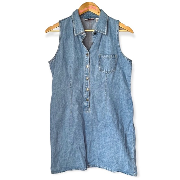 Vintage Nevada - M - denim polo dress - Picture 1 of 5